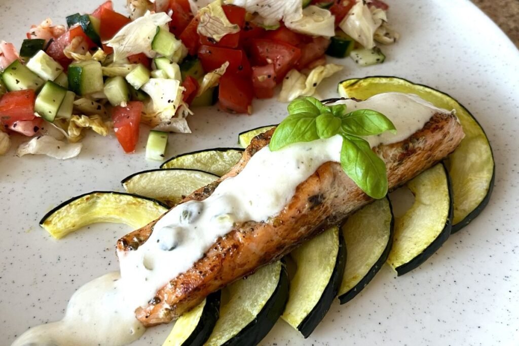 Salmon with Caper Sauce and Fried Zucchini – You'll Definitely Want to Make It Again