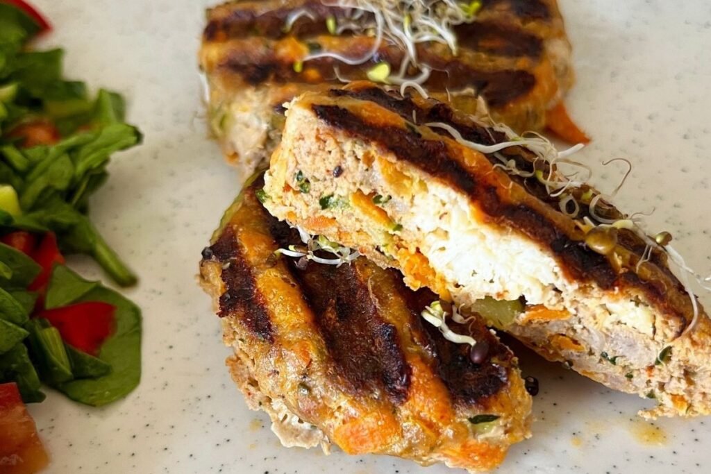 Pork Patties with Feta Cheese