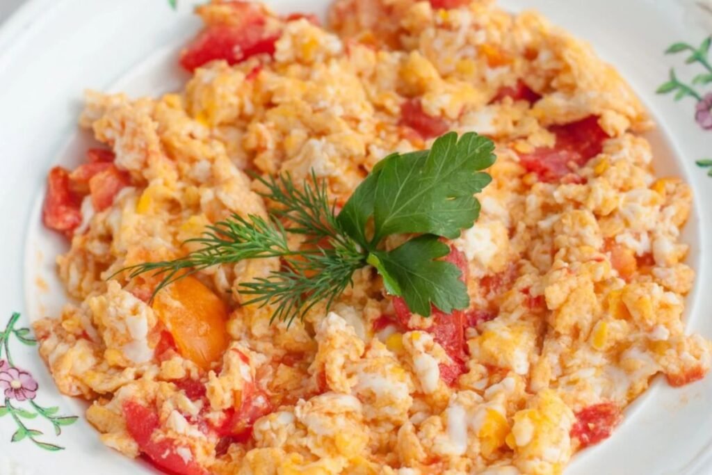 Scrambled Eggs with Tomatoes – A Simple and Nutritious Dish for Any Time of Day