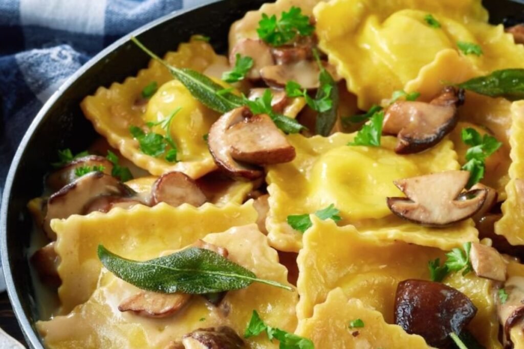 Porcini Mushroom Ravioli in a Creamy Sauce - A Gourmet Delight for Special Occasions