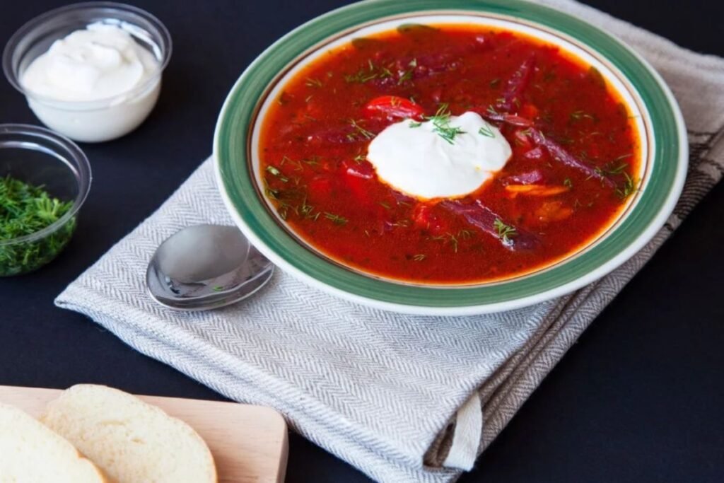 Beetroot Soup with Mushrooms