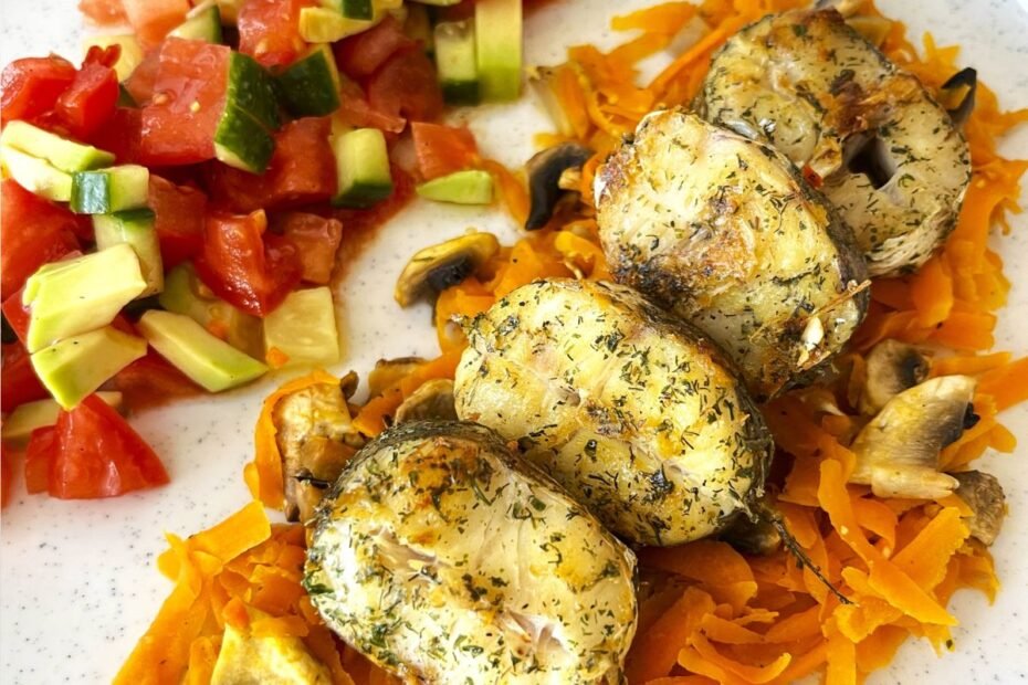 Pan-Fried Pike with Carrots and Mushrooms – quick to make, and so delicious you’ll be licking your fingers