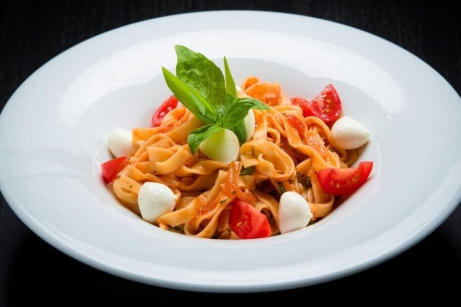 Pasta with Cherry Tomatoes and Mozzarella: A Quick Caprese-Style Pasta Recipe