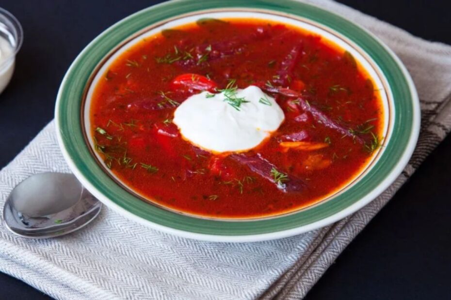 Beetroot Soup with Mushrooms